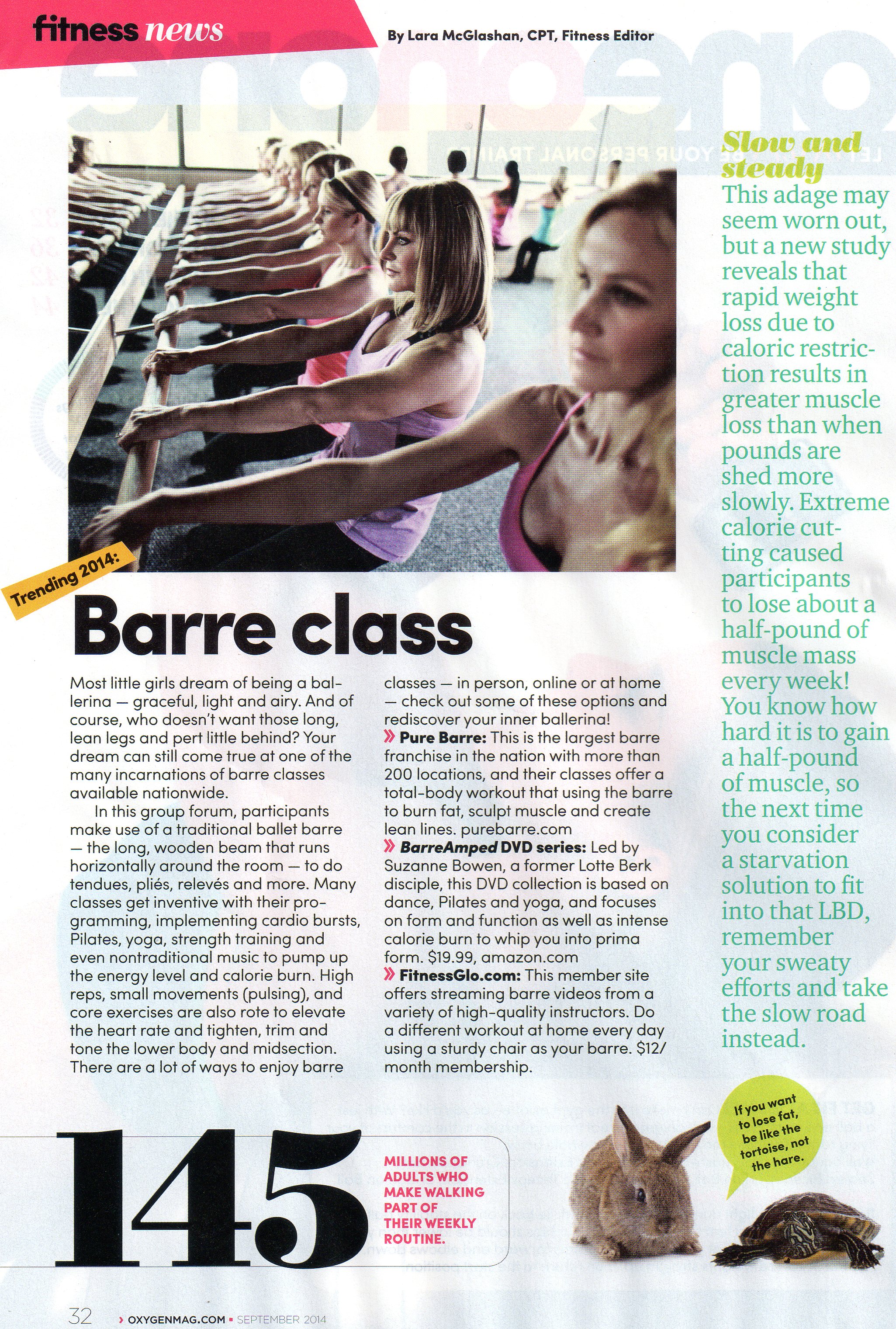 BarreAmped featured in Oxygen Magazine