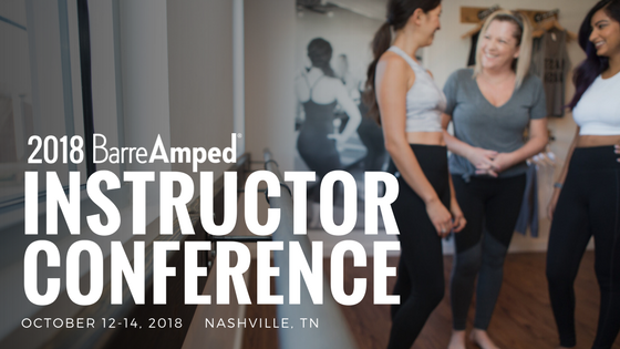 2018 BarreAmped Instructor Conference graphic