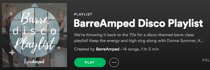 BarreAmped Disco Playlist
