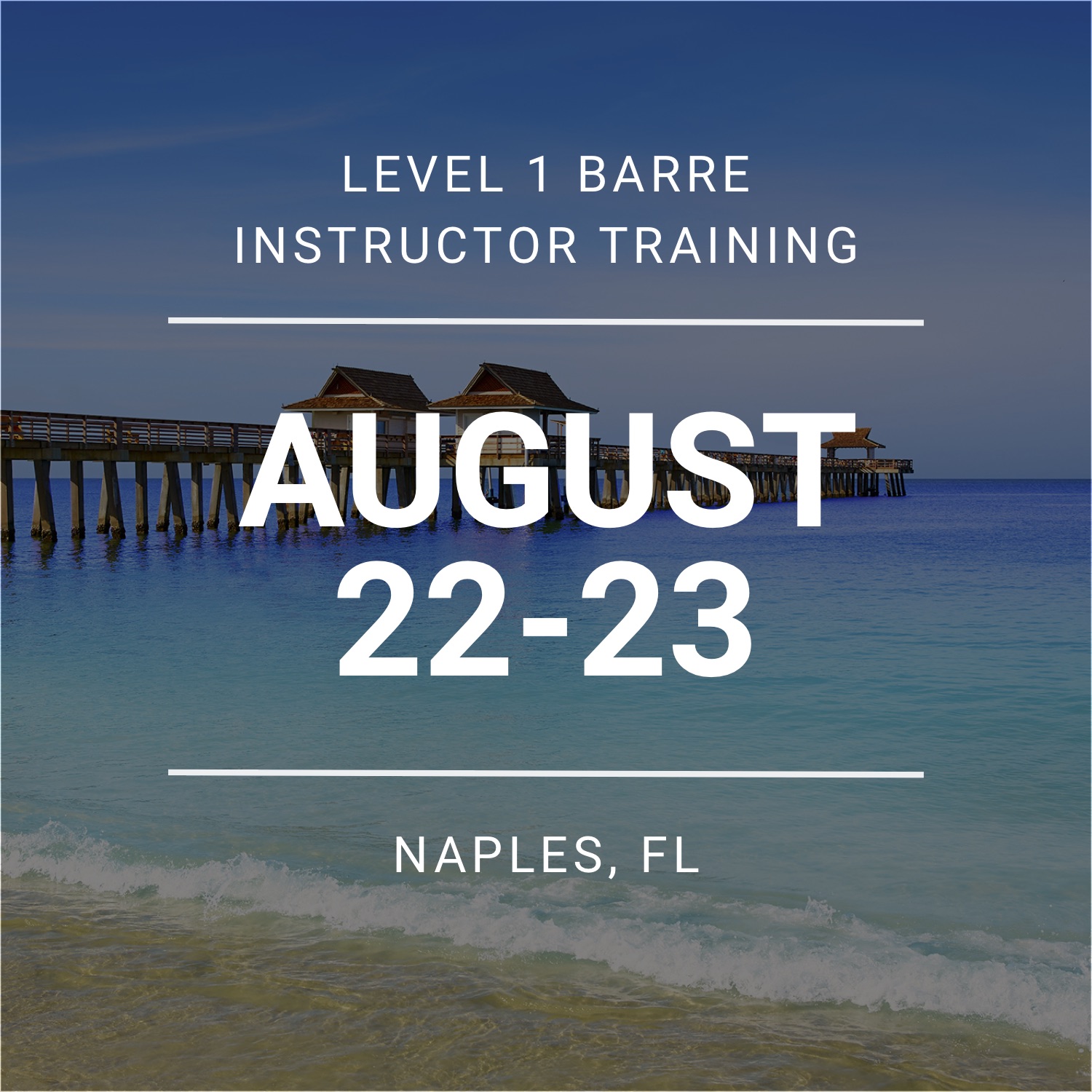 2020-08-22 Naples, FL - Level 1 Barre Instructor Training