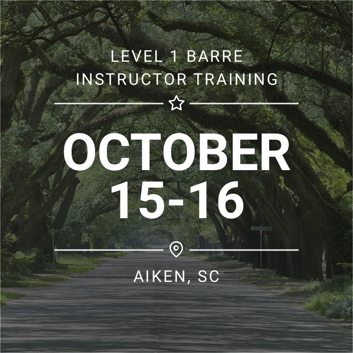BarreAmped Level 1 Instructor Training – Aiken, SC